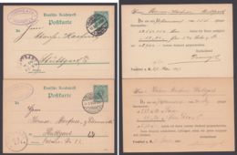 P 10 I, 32 I, Je Bedarf, Versch. Zudrucke "Doering,Frankfurt/Main", 1895/7 - Cartes Postales