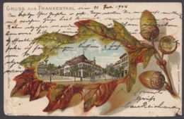 "Frankenthal", Farbige Prägekarte, 1904 Gelaufen, Leicht Bügig - Frankenthal