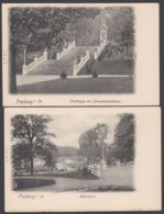 "Freiberg", 2 Karten Um 1900, Albertpark Und Schwedendenkmal - Freiberg (Sachsen)