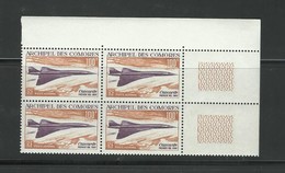 Concorde 1er Vol 1969, Comores PA 29 Neuf ** MNH Bloc De 4 Cote YT 96€ - Poste Aérienne