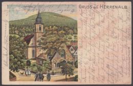 "Herrenalb", Gruß Aus..., Farbig, 1904 Gelaufen - Herrenberg
