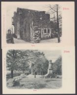 "Pillnitz", 2 Karten Um 1900, Ruine Und Denkmal - Pillnitz