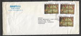 USED AIR MAIL COVER COLOMBIA TO ENGLAND - Colombia