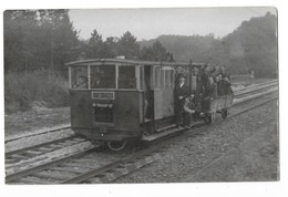 LIGNE DE CHEMIN DE FER CHANTILLY CREIL  Photographie Format Cpa Automotrice Animation 1945 - Creil