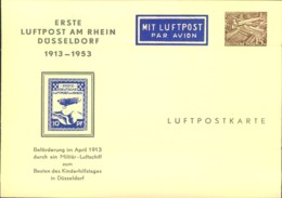 1953, 2 Luftpost Privatganzsachen - Postales Privados - Nuevos
