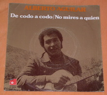 Alberto Aguilar 45t De Codo A Codo / No Mires A Quien (BAS 1975 Spain) Dedicace VG+ M - Andere - Spaans