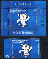 2018 - MONTENEGRO - GIOCHI OLIMPICI INVERNALI / WINTER OLYMPIC GAMES. MNH. - Inverno 2018 : Pyeongchang