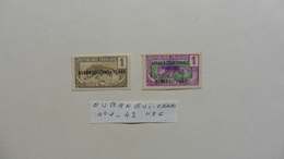 France (ex-colonies & Protectorats) > Oubangui :2 Timbres Neufs  Sans Gomme - Usados