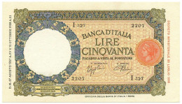 50 LIRE CAPRANESI LUPA CAPITOLINA MARGINE LARGO FASCIO ROMA 27/08/1937 SUP- - Regno D'Italia – Other