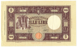 1000 LIRE BARBETTI GRANDE M TESTINA FASCIO II TIPO 06/02/1943 BB/SPL - Regno D'Italia - Altri