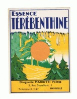 Etiquette - Essence Térébenthine - Droguerie MARIOTTI Frères à MARSEILLE (fr81) - Other & Unclassified