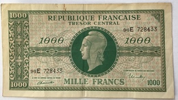 France, 1000 Francs, 1943-1945 Marianne, 1945, TTB, Fayette:VF 13.2 Chiffres Maigres (billets De Banque Banknote - 1943-1945 Marianne