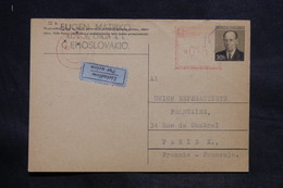 TCHÉCOSLOVAQUIE - Entier Postal De Kosice Pour Paris En 1956 Par Avion - L 33786 - Postcards