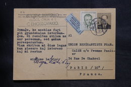 TCHÉCOSLOVAQUIE - Entier Postal De Kosice + Complément Pour Paris En 1956 Par Avion - L 33787 - Cartes Postales