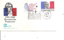 Révolution Française ( FDC D'Argentine De 1989 à Voir) - Revolución Francesa