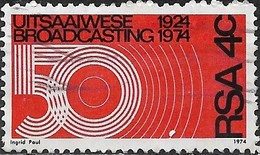 SOUTH AFRICA 1974 50th Anniversary Of Broadcasting In South Africa - 4c 50 And Radio Waves FU - Used Stamps