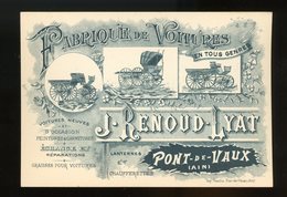 CPub - 01 - FABRIQUES DE VOITURES J. RENOUD-LYAT À PONT DE VAUX (AIN) - - Pont-de-Vaux