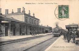 27-GISORS- LA GARE ARRIVEE D'UN TRAIN - Gisors