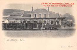 27-LES-ANDELYS- LA GARE ( CHOCOLAT DEBAUVE ET GALLAIS ) - Les Andelys