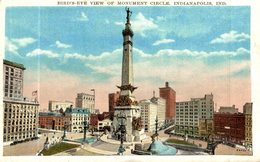 BIRD'S EYE VIEW OF MONUMENT CIRCLE INDIANAPOLIS - Indianapolis