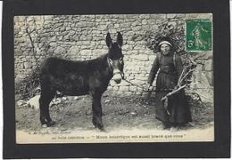 CPA Ane Donkey Circulé Métier Creuse - Burros