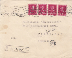 WW2 LETTER, CENZORED NR 2, KING MICHAEL STAMPS ON REGISTERED LUGOJ NR 2651 COVER, 1947, ROMANIA - Cartas De La Segunda Guerra Mundial