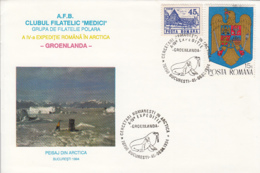 NORTH POLE, ROMANIAN ARCTIC EXPEDITION, GREENLAND, WALRUS, SPECIAL COVER, 1994, ROMANIA - Expéditions Arctiques