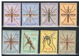 AFRICA INDIA MACAU TIMOR 1962 ÉLIMINATION DU PALUDISME  ELIMINATION OF MALARIA  Fluviatilis COMPLETE OMNIBUS SET - Afrique Portugaise