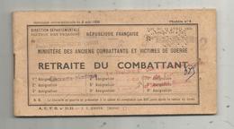 Carnet De Retraite Du Combattant , Limoges ,  1962,  3 Scans , Frais Fr 2.25 E - Non Classés