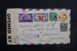ETATS UNIS - Entier Postal+ Compléments En Recommandé De San Francisco Pour La France En 1941+ Contrôle Postal - L 33845 - 1941-60