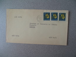 Nouvelle-Zélande Auckland Overseas   1963   Lettre  Pour Papeete Tahiti  - New Zealand Cover  ( Timbre Fleur ) - Storia Postale