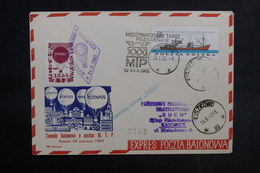 POLOGNE - Enveloppe Par Ballon En 1962 , Affranchissement ,cachets Et Vignette Plaisants - L 33865 - Storia Postale