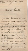 VP15.370 -  BLIDA 1913 - Lettre De Mr Le Commandant Major SAUVAGES ?? Au 9 ème Tirailleurs Algériens - Documenti