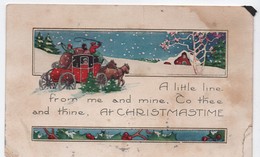 Carte Postale De Voeux/Noël/ Carte Postale/ Canada / Verdun/Diligence Roulant Sous La Neige/ 1924   CVE155 - Año Nuevo