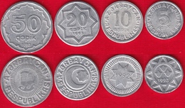 Azerbaijan Set Of 4 Coins: 5 - 50 Qəpik (qapik) 1992-1993 XF-UNC - Aserbaidschan