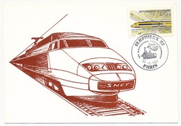 FRANCE - Carte - 2,10F TGV Postal - Cachet Temporaire FERPHILEX 87 - Exposition Internationale - Paris 1987 - Trains