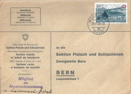 Motiv Brief  Worb - "Kriegs Ernährungs-Amt, Sektion Fleisch/Schlachtvieh, Bern"     1948 - Covers & Documents