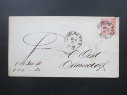 Altdeutschland NDP 1870 Nr. 16 EF Stempel K1 Hamburg P.E. Nach Otterndorf Mit Ak Stempel - Lettres & Documents