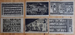 Egypte Antique - 6 CPA / Images Fernand Nathan - Fresques - Livre Des Morts - Tombe De Nefert-Ari - Tombeau... (n°15177) - Zonder Classificatie
