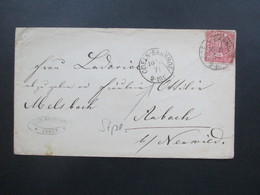 Altdeutschland NDP 1871 Nr. 16 EF Stempel K1 Coeln Bahnhof (2x) Nach Aubach Bei Neuwied. - Storia Postale