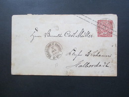 Altdeutschland NDP 1869 GA Umschlag U1 Ab Stempel K2 Braunschweig Bahnhof (2x) - Brieven En Documenten