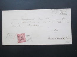 Altdeutschland NDP 1871 Nr. 16 EF Stempel Ra3 Steinau Reg. Bez. Oppeln Schlesien. Gesang Verein Steinau O/S - Covers & Documents