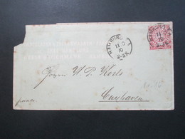 Altdeutschland NDP 1870 Nr. 16 EF Stempel K1 Hamburg T.A. Chocoladen & Zuckerwaren Fabrik Reese & Wichmann Hamburg - Briefe U. Dokumente