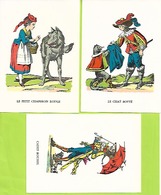 FABLES 3 Cartes Postales IMAGERIE PELLERIN Le Chat Botte / Cadet Roussel / Le Petit Chaperon Rouge N055 - Fiabe, Racconti Popolari & Leggende