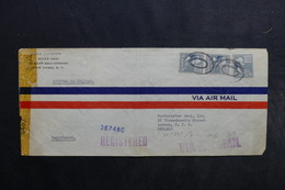 ETATS UNIS - Enveloppe En Recommandé De New York Pour Londres En 1943 Avec Contrôle Postal - L 33941 - Marcofilia