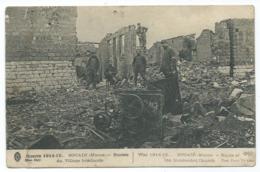 CPA ANIMEE SOUAIN ( PERTHES LES HURLUS ), RUINES DU VILLAGE BOMBARDE, RUINS OF THE BOMBARDED CHURCH, MARNE 51 - Souain-Perthes-lès-Hurlus