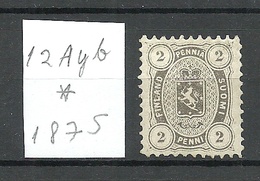 FINLAND FINNLAND 1875 Michel 12 Ayb (perf 11) * - Unused Stamps