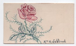 2 Portes-noms De Repas De Fête/ Fleurs (Rose Et Liseron) Dessinés à La Main/G Et M LEBLOND/Vers 1942    MENU268 - Menú