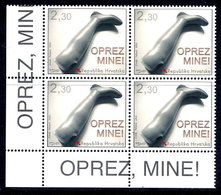 CROATIA 2003 Anti-Mine Propaganda Block Of 4 MNH / **.  Michel 644 - Kroatien