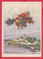 244177 / Russia Art Nikolay Mihaylovich Kochergin - MAN Flying Horse  RIVER SAILING SHIP - Russian Folk Tale Russie - Autres Illustrateurs